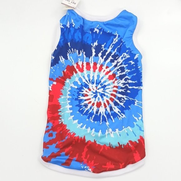 Target Other - Tie Dye Pet Tee - Summer Patriotic Red White Blue Tank T-Shirt for Pets
